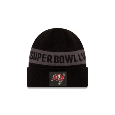 Sapca New Era Tampa Bay Buccaneers NFL Super Bowl LV Cuff Knit Beanie - Negrii